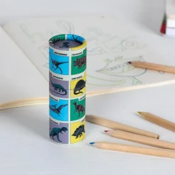 Tube of colouring pencils - Prehistoric Land