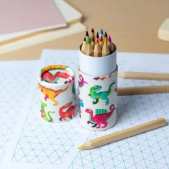 Tube of colouring pencils - Baby Dinos