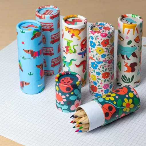 Tube of colouring pencils - Baby Dinos