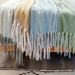 Ultra soft woven blanket (127 x 152cm) - Light blue