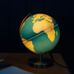USB world globe light (14.2cm) - Blue and gold