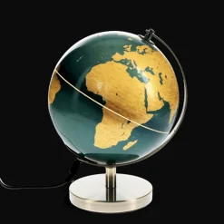 USB world globe light (14.2cm) - Blue and gold