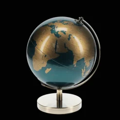 USB world globe light (14.2cm) - Blue and gold