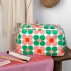 Wash bag - Pink and green Daisy