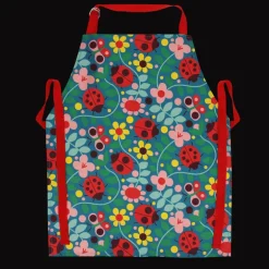Wipeable cotton children's apron - Ladybird