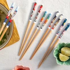 Wooden chopsticks (pack of 5 pairs) - Beckoning cats