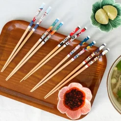 Wooden chopsticks (pack of 5 pairs) - Beckoning cats