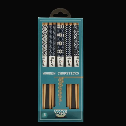 Wooden chopsticks (pack of 5 pairs) - Wagara patterns