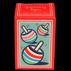 Wooden spinning tops (set of 3)