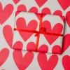 Wrapping paper (5 sheets) - Hearts