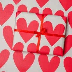 Wrapping paper (5 sheets) - Hearts