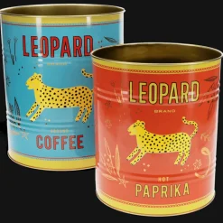 XL storage tins (set of 2) - Leopard
