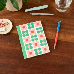 A6 notebook - Pink and green Daisy