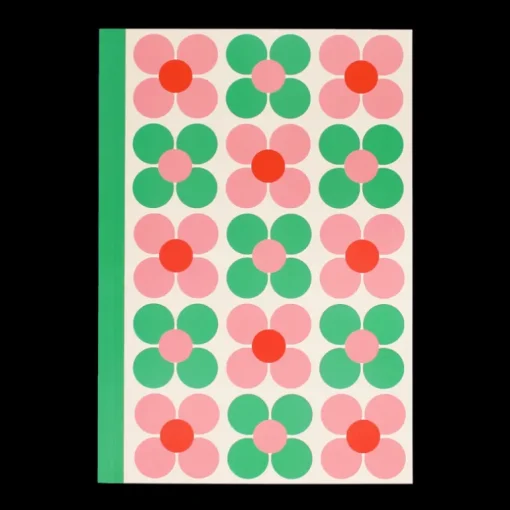 A5 notebook - Pink and green Daisy