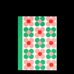 A6 notebook - Pink and green Daisy