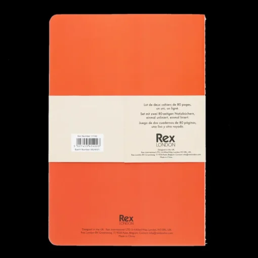 A5 notebooks (set of 2) - Orange & blue
