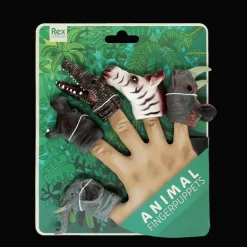 Animal finger puppets (set of 5) - Safari