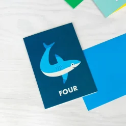 Birthday card - Shark FOUR