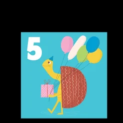Birthday card - Tortoise FIVE
