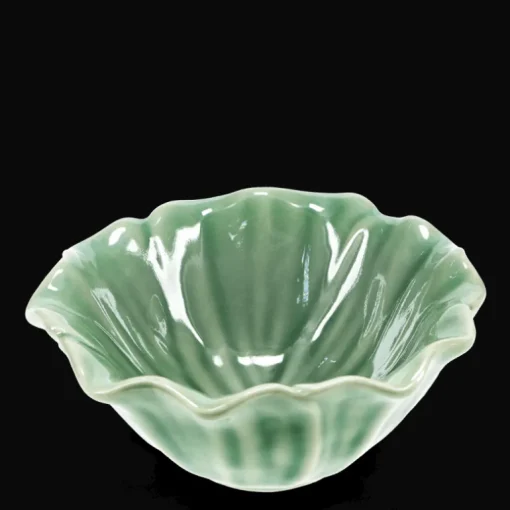 Ceramic flower bowl 13cm - Green