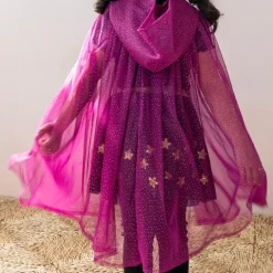 Children's glitter cape - Dark pink