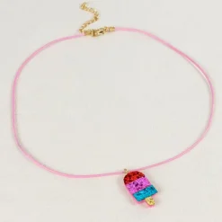 Children's glitter necklace - Ice lolly