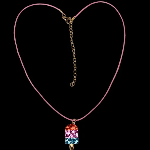 Children's glitter necklace - Ice lolly