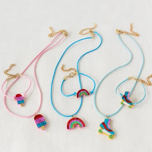 Children's glitter necklace - Ice lolly