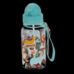Children's water bottle with straw 500ml - Woodland