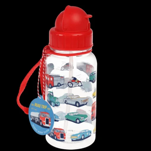 Children's water bottle with straw 500ml - Road Trip