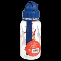Children's water bottle with straw 500ml - Space Age clear