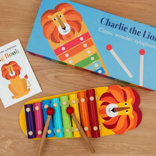 Children's xylophone with song book - Charlie the Lion