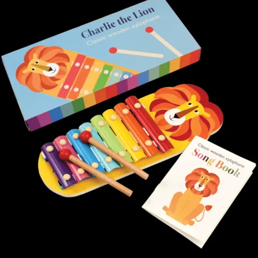 Children's xylophone with song book - Charlie the Lion