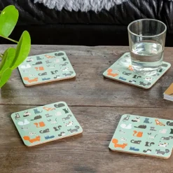 Coasters (set of 4) - Nine Lives