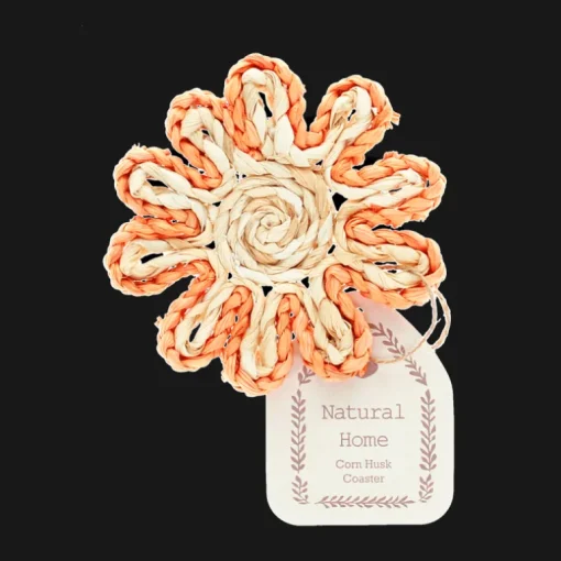 Corn husk coaster - Orange