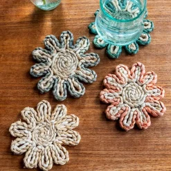 Corn husk coaster - Orange