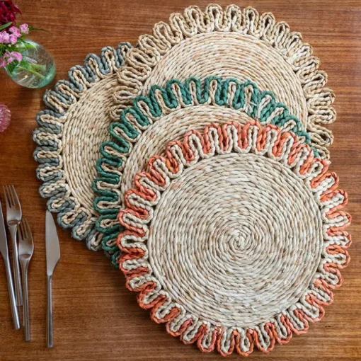 Corn husk placemat - Grey