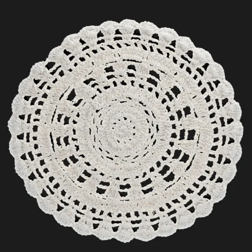 Crochet placemat - Ivory