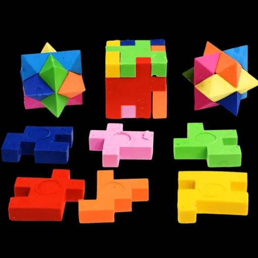 3D puzzle erasers (set of 4) - Wild Bear