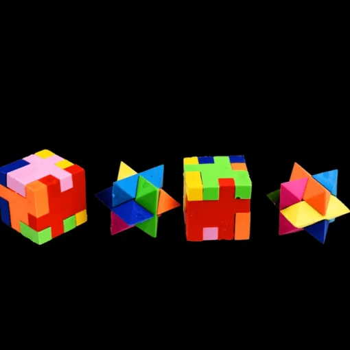 3D puzzle erasers (set of 4) - Wild Bear