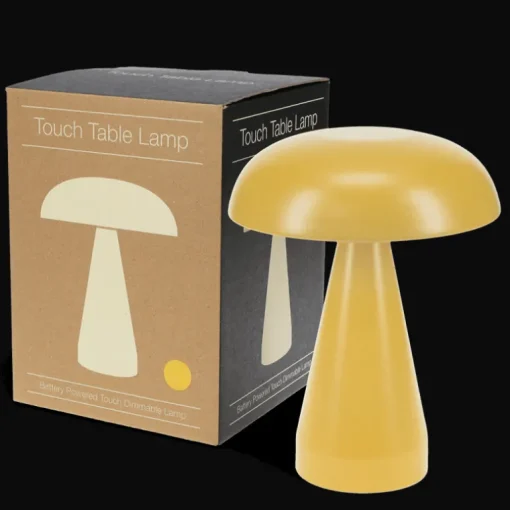 Dimmable mushroom touch lamp - Mustard yellow