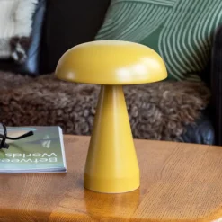 Dimmable mushroom touch lamp - Mustard yellow