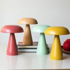 Dimmable mushroom touch lamp - Mustard yellow