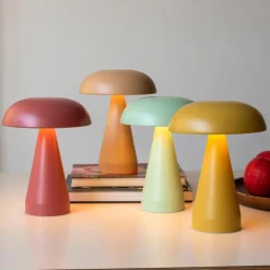 Dimmable mushroom touch lamp - Mustard yellow