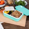 Double wall lunch box with divider - Aqua