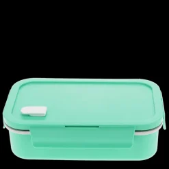 Double wall lunch box with divider - Aqua