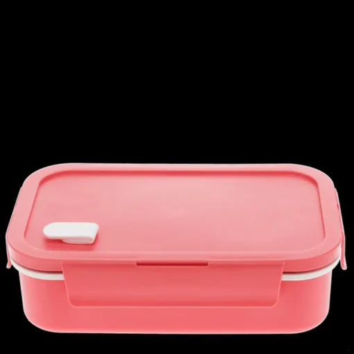 Double wall lunch box with divider - Rose pink