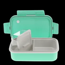 Double wall lunch box with divider - Aqua