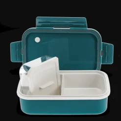 Double wall lunch box with divider - Blue