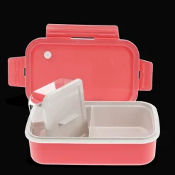 Double wall lunch box with divider - Rose pink